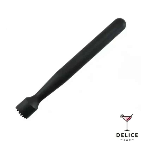 Pilon à cocktail en plastique PP noir, design épuré