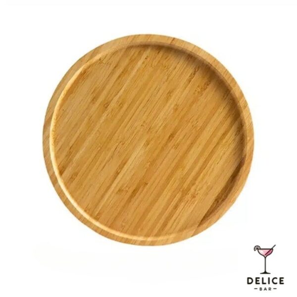 Plateau de service en bois rond 30cm