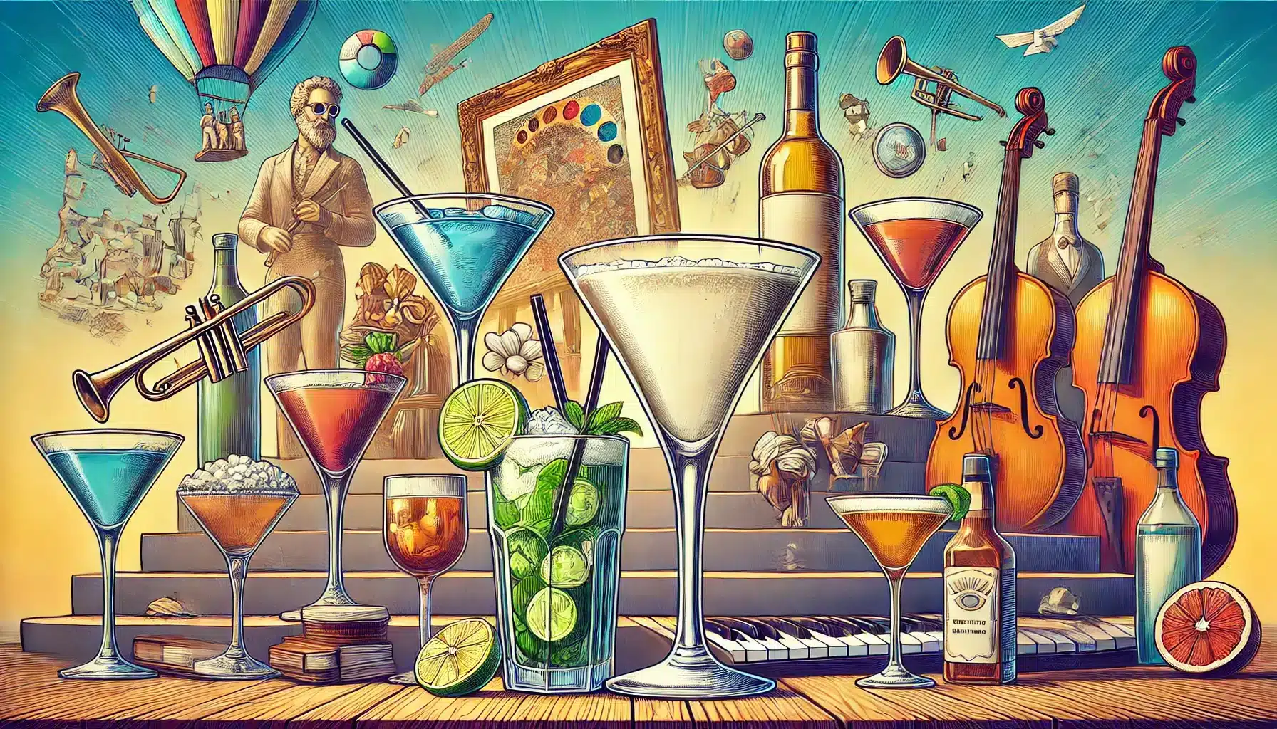 Cocktails Iconiques et Leur Représentation Artistique