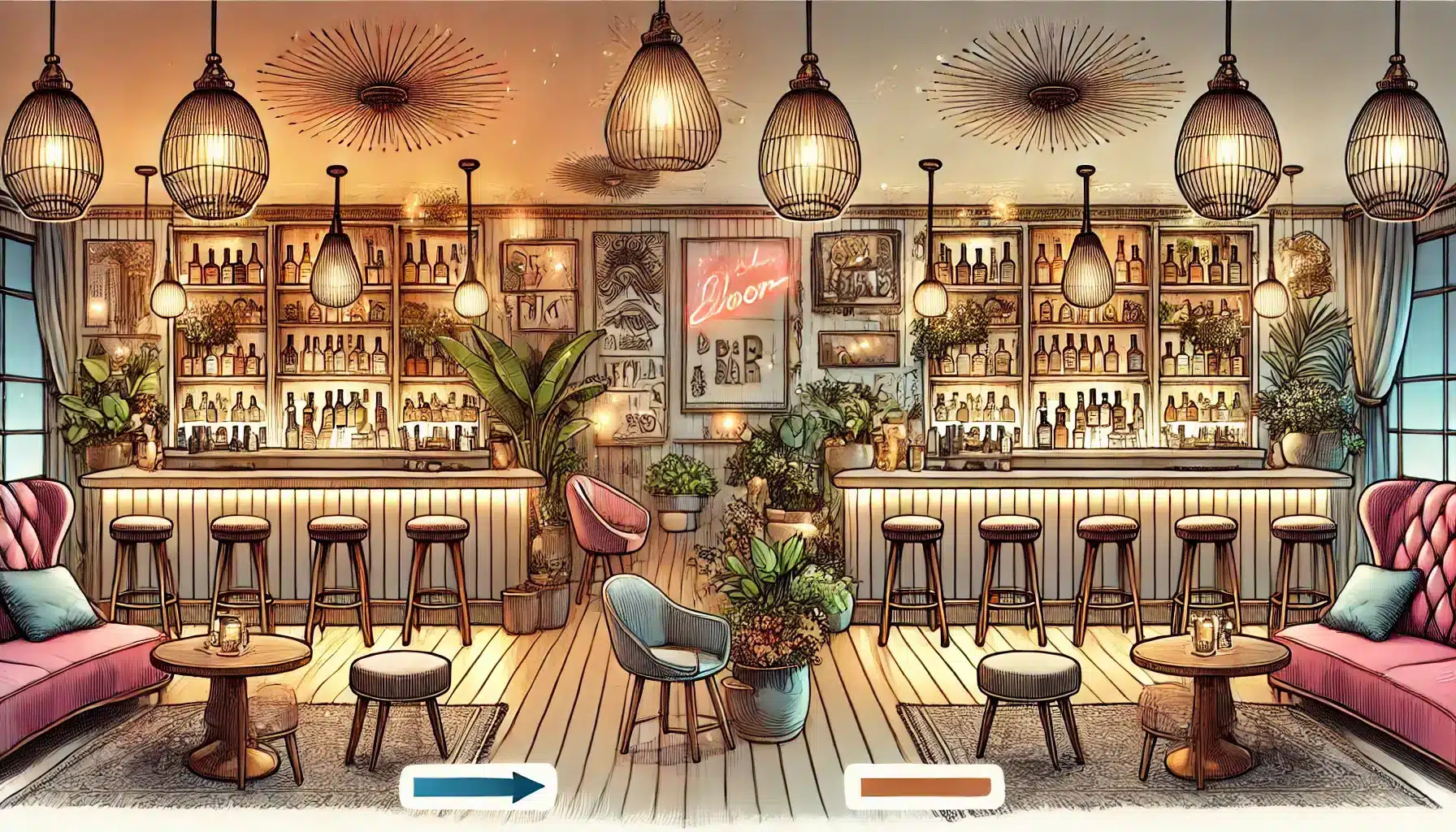 decoration pour un bar