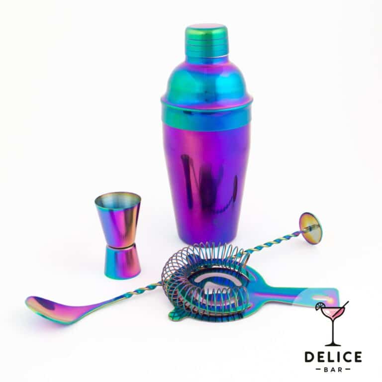 Set shaker cocktail cobbler rainbow