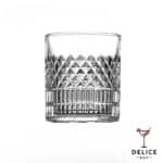 Verre à whisky motifs losanges et stries