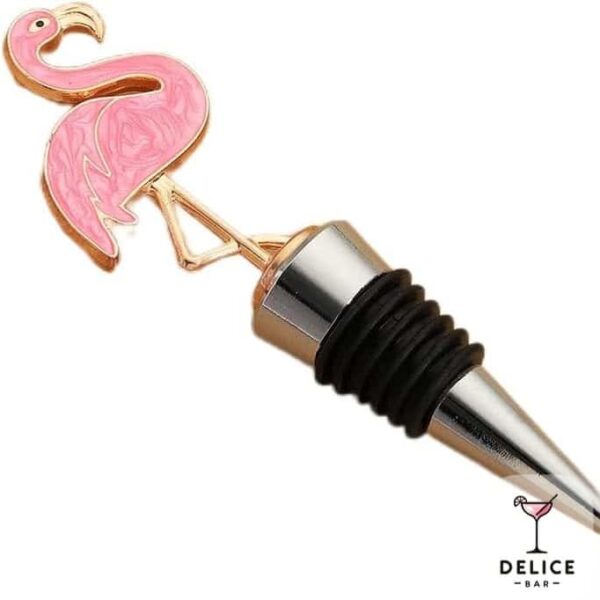 Bouchon de bouteille flamant rose