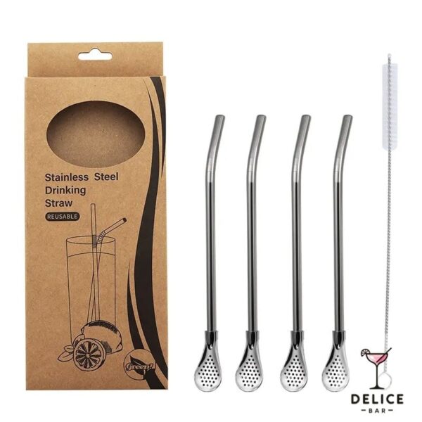 Paille cuillère