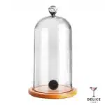 Cloche en plastique socle en bois