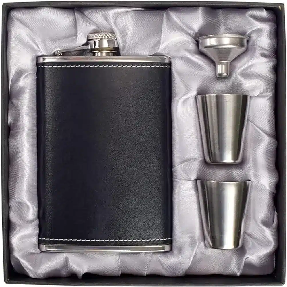 Coffret flasque en cuir synthétique 3