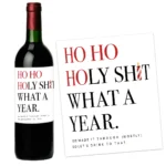 Etiquettes bouteille de vin humoristique Noel x6 7