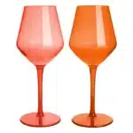 Coffret 6 verres à vin colorés en plastique 10