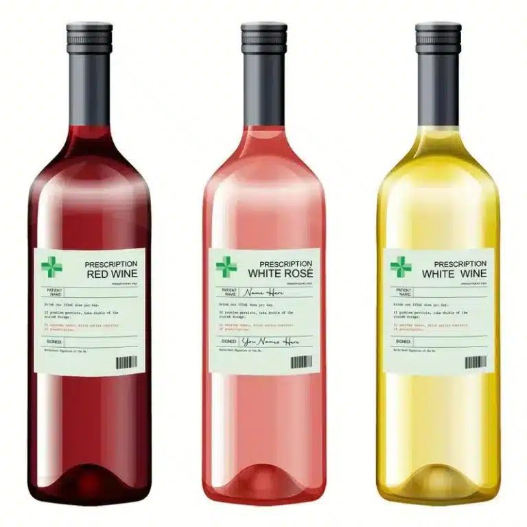 Étiquettes pour bouteille de vin - Prescription Vin – kit fun x6 3