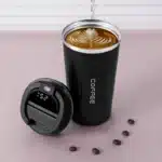 Tasse thermos café affichage LED avec anse 14