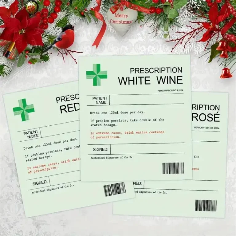 Étiquettes pour bouteille de vin - Prescription Vin – kit fun x6 4