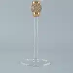 Verre à vin liseré or et pied strass 4