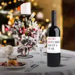 Etiquettes bouteille de vin humoristique Noel x6 3