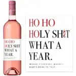Etiquettes bouteille de vin humoristique Noel x6 5