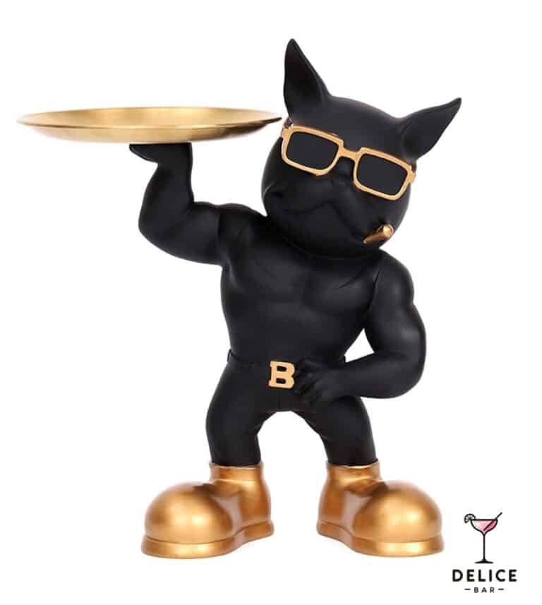 Déco bar bulldog musclé - pour tips et douceurs