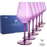 Coffret 6 verres à vin en plastique - violet