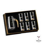 Kit verres a shooter + verseur avec feuille d'or