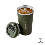 Tasse thermos café affichage LED - vert