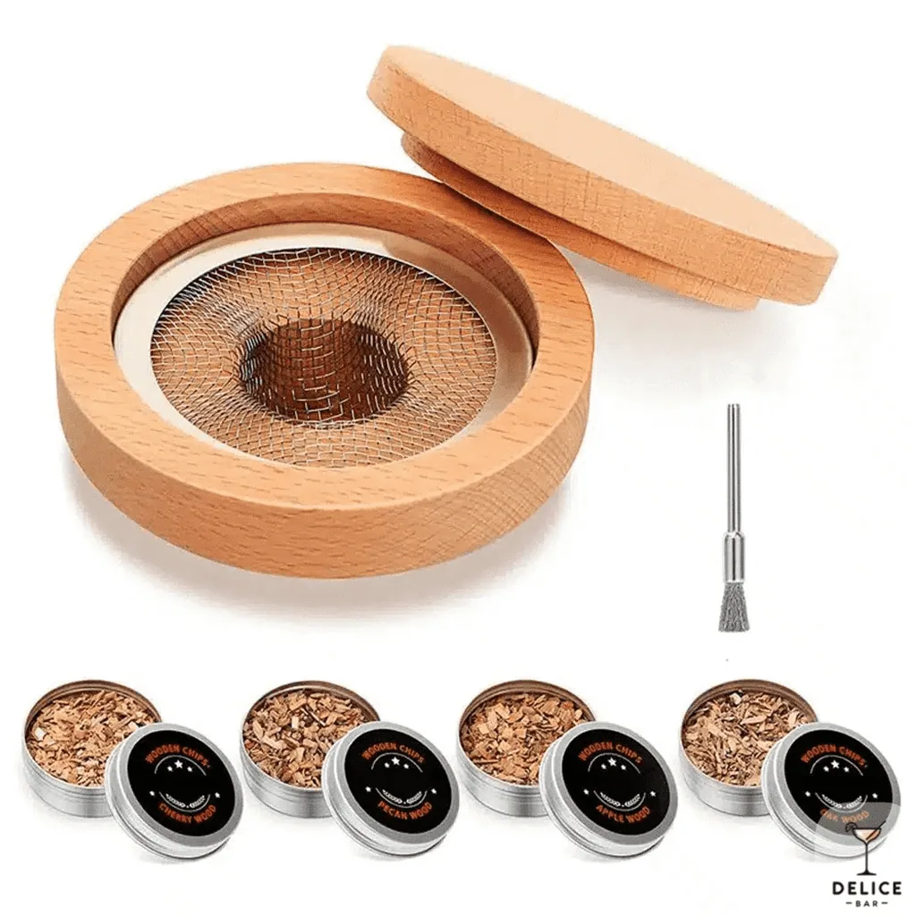 Kit de fumoir à cocktail rond