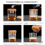Kit de fumoir à cocktail rond