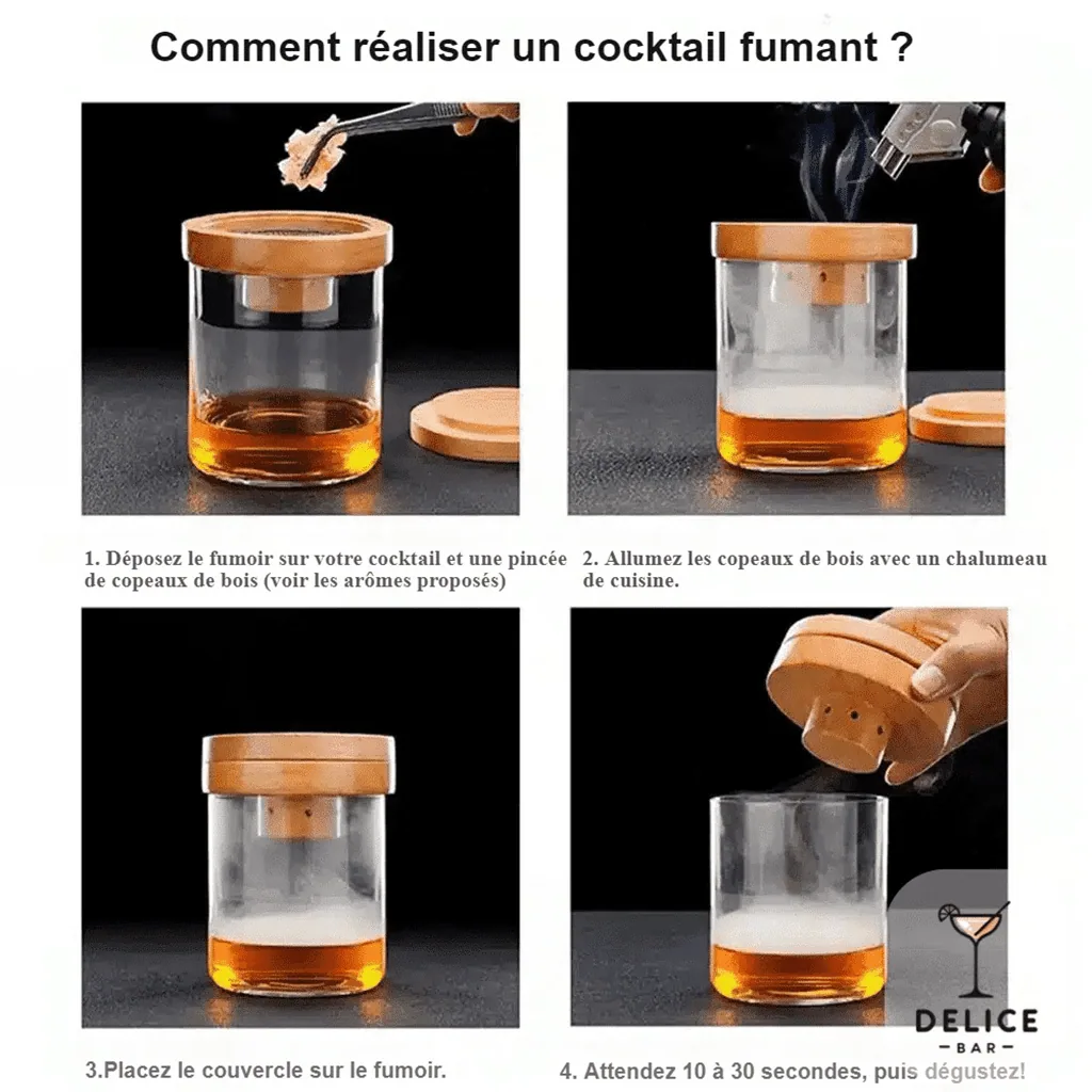 Kit de fumoir à cocktail rond