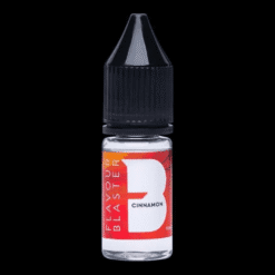 Flacon arôme Cannelle 10 ml Flavour Blaster étiquette rouge sur fond noir pour bulles de fumée parfumée