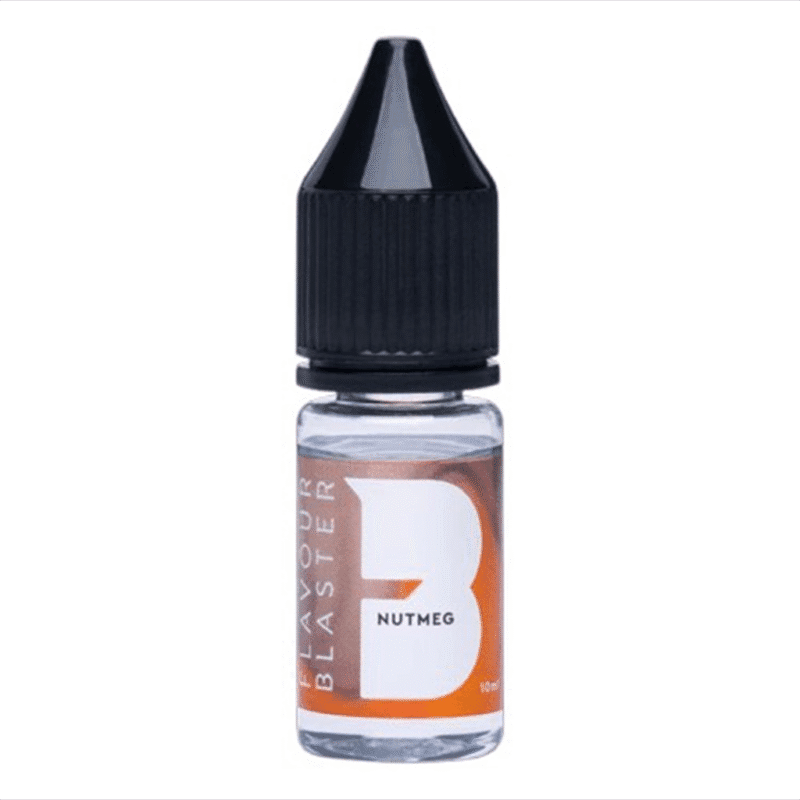 Flacon compte-gouttes arôme Muscade Flavour Blaster 10 ml, étiquette orange cuivré, pour brumes parfumées de cocktails