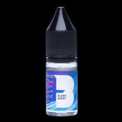 Flacon compte-gouttes arôme Sureau Elder Berry Flavour Blaster 10 ml étiquette bleue sur fond noir