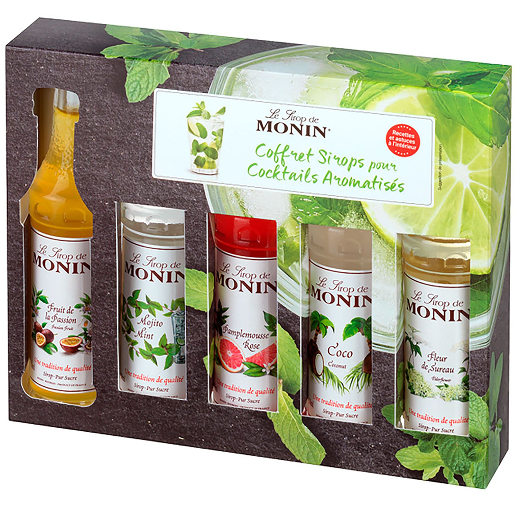 Monin Coffret Cocktails_ Coffret Cocktails MONIN 5x5cl - Pour Cocktails Aromatisés – Image 1