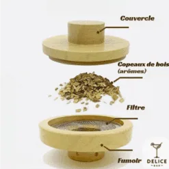 Tutoriel en quatre étapes pour réaliser un cocktail fumant avec le fumoir en bois Délice Bar