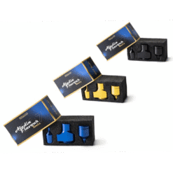 Trois coffrets de buses bleues et dorées pour pistolet bulleur aromatiseur Aladin Flavour 007