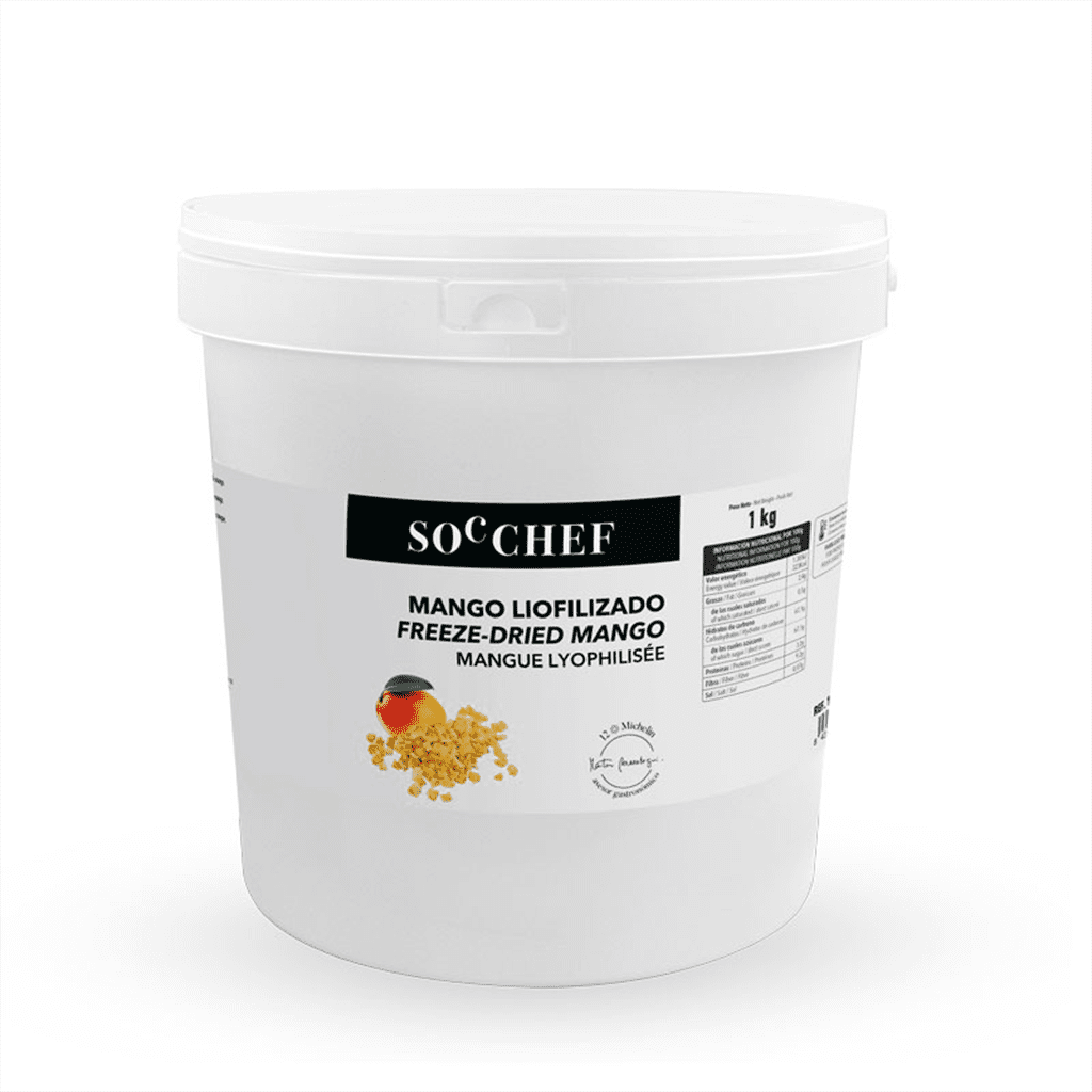 Cube Mangue Lyophilisée en dés - Seau 1 kg