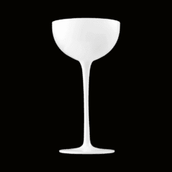 Verre à bulle coupe blanc opaque à pied élancé pour cocktails, vendu par deux