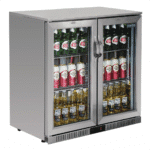 Arrière-bar Polar Série G Inox - 2 portes pivotantes -208L