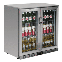 Arrière-bar Polar Série G Inox - 2 portes pivotantes -208L