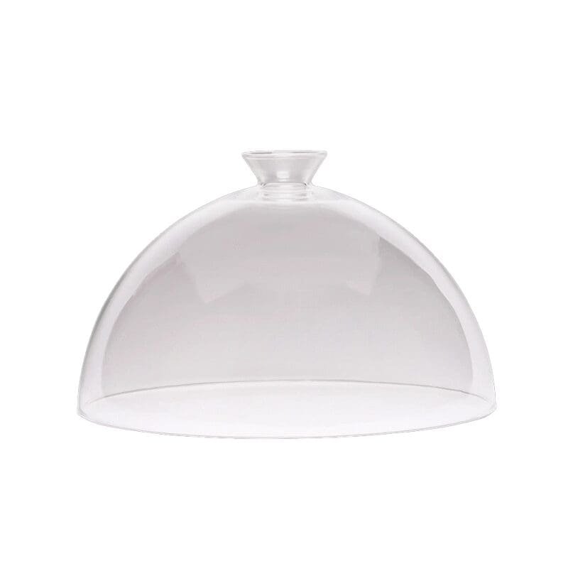 Mini cloche culinaire en verre transparent en forme de dôme avec bouton pour présentation et diffusion d'arômes