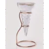 Verre à bulle en forme de cornet de glace 150 ml sur support spirale en métal cuivré