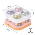 Moule Glaçons XL 4 Compartiments - 6.5 cm Ø