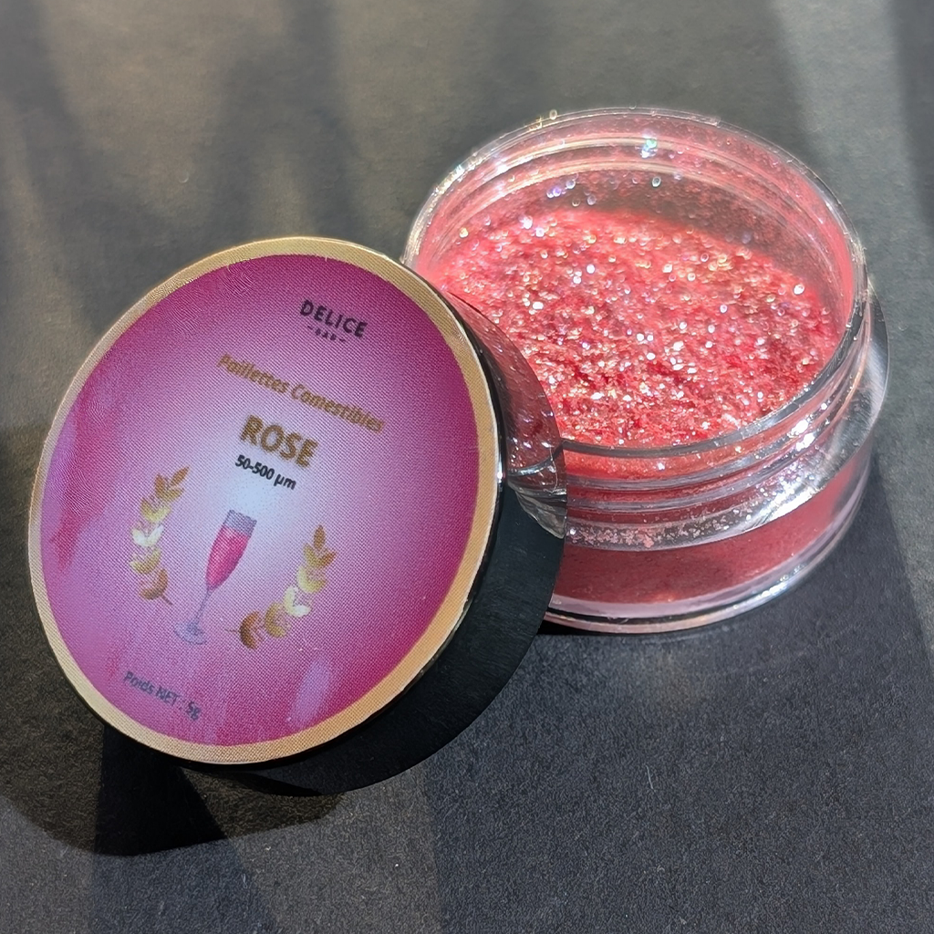 Paillettes Comestibles Cocktail Sans Goût - Rose