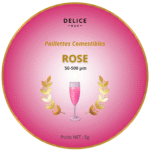 Paillettes Comestibles Cocktail Sans Goût - Rose