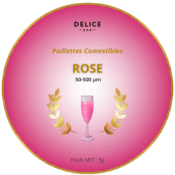 Paillettes Comestibles Cocktail Sans Goût - Rose