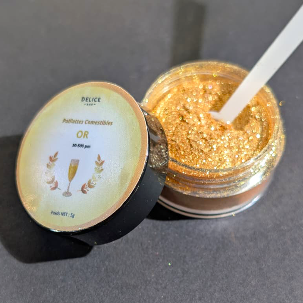 Paillettes Comestibles Cocktail Sans Goût - Or
