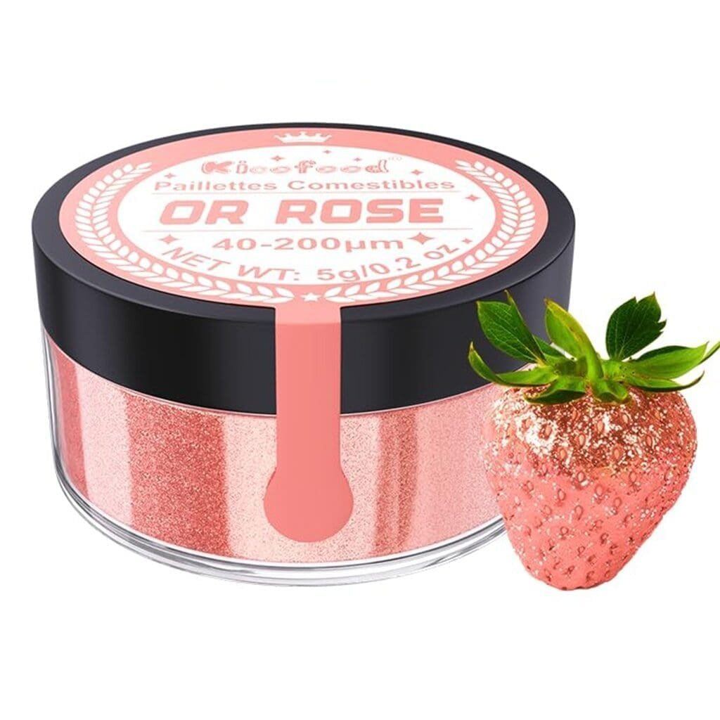 Paillettes Comestibles Cocktail Sans Goût - Or Rose