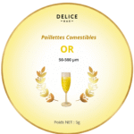 Paillettes Comestibles Cocktail Sans Goût - Or