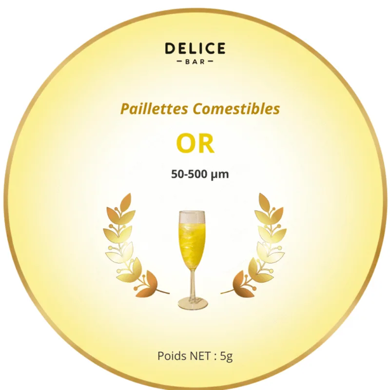 Paillettes comestibles Or