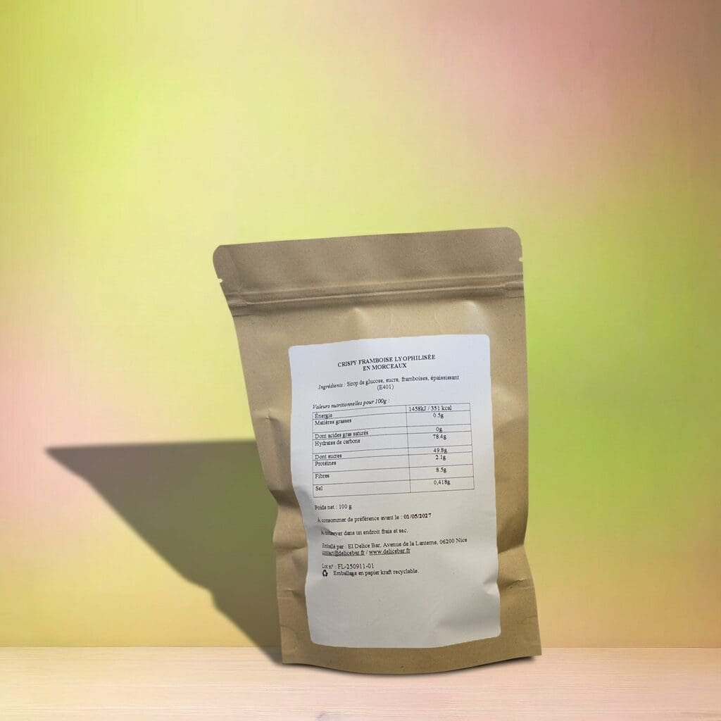 Crispy Framboise Lyophilisée en morceaux 100g