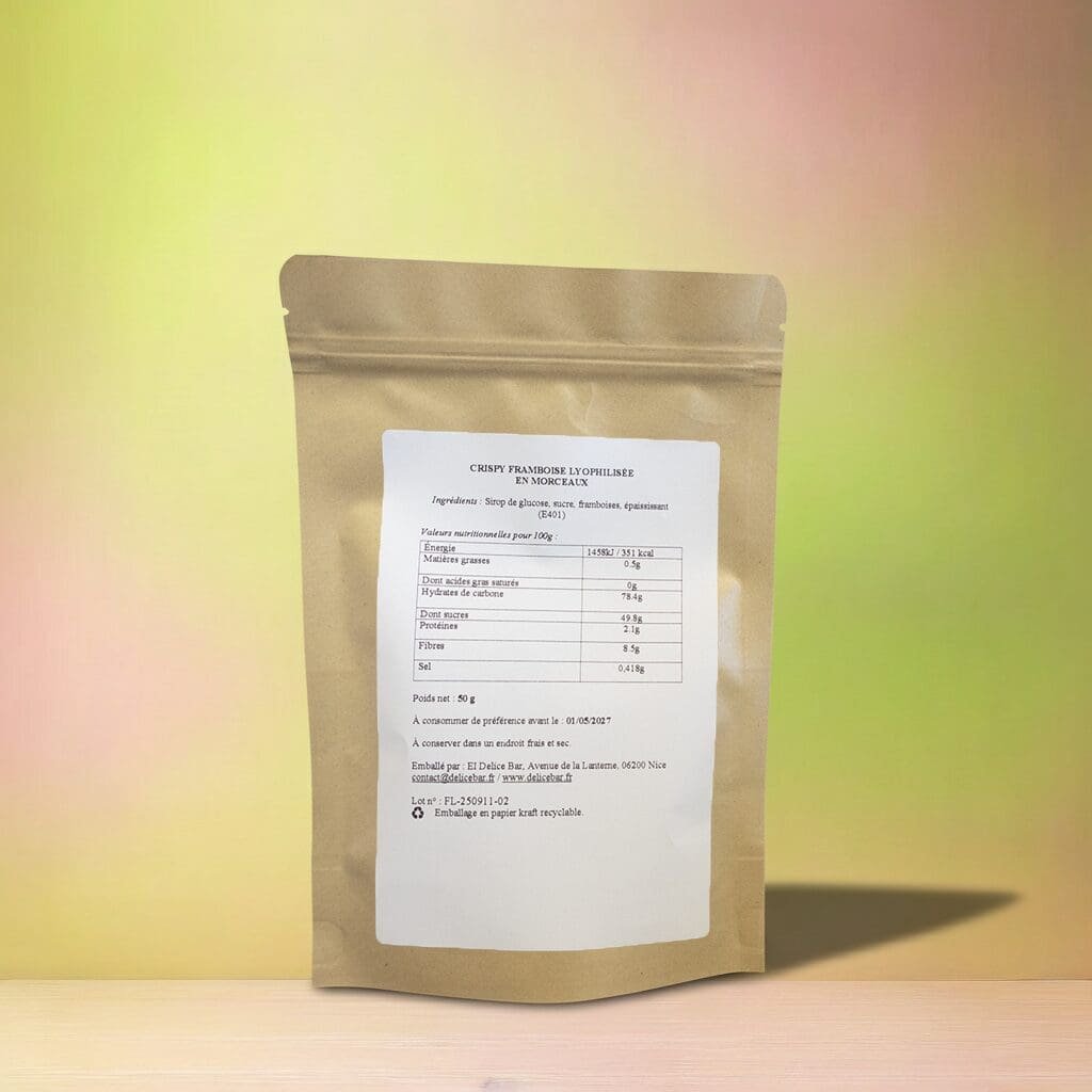 Crispy Framboise Lyophilisée en morceaux 50g