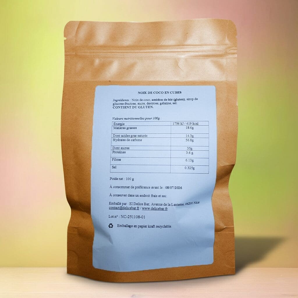 Cubes de noix de coco 100g