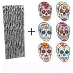 Pailles Halloween Calavera (x24)