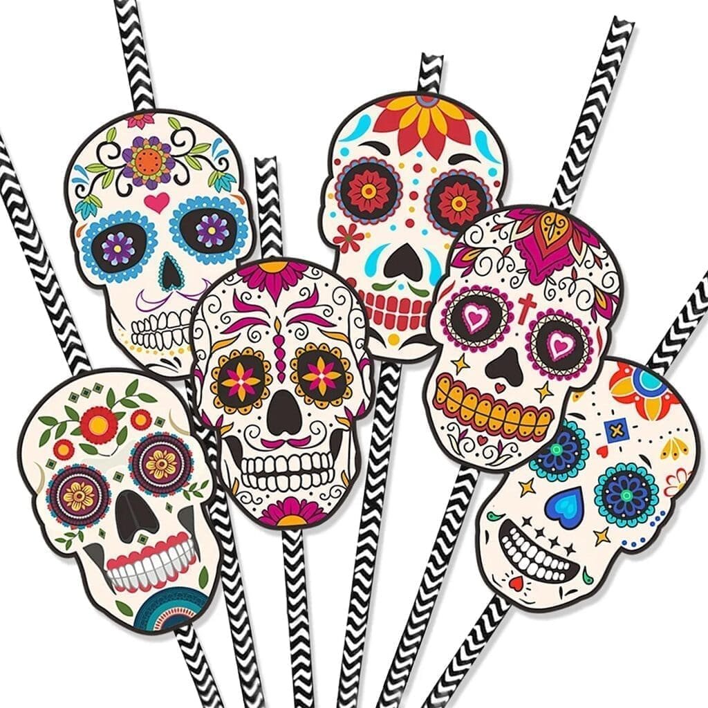 Pailles Halloween Calavera (x24)
